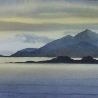 Achintrade, Looking Towards Skye. Watercolour painting Achintrade, Looking Towards Skye. Watercolour painting